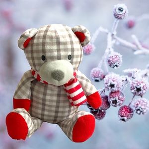 The Manhattan Toy Company Snicker grey plaid bear